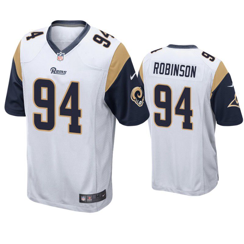 Men Los Angeles Rams #94 AShawn Robinson Nike White Game NFL Jersey->los angeles rams->NFL Jersey